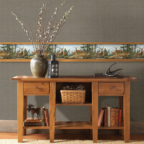 Chesapeake 3118-48463B Whitetail Crest Multicolor Forest Border