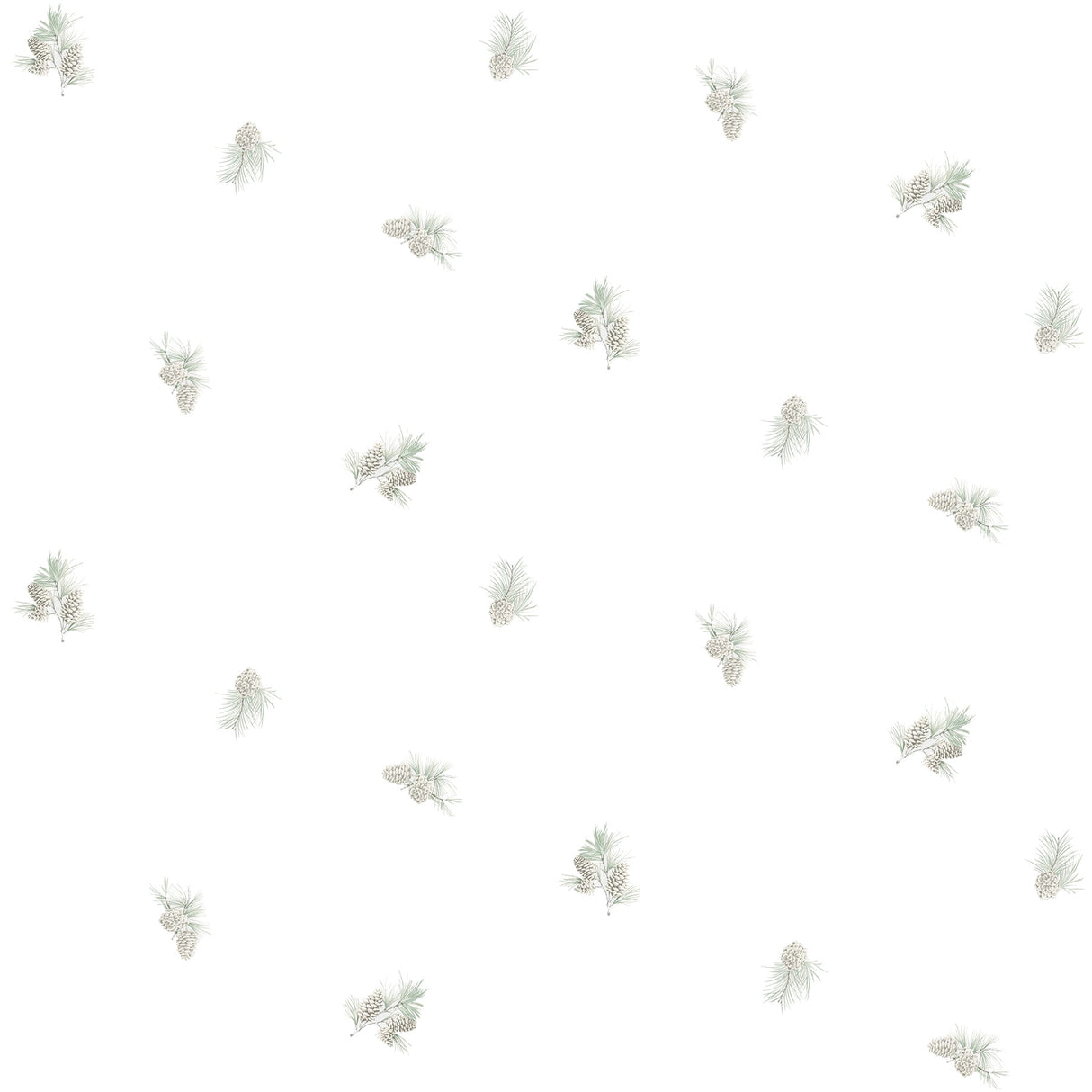 Chesapeake 3118-49469 Pinecone Toss Sage Conifer Wallpaper
