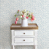 Chesapeake 3119-01387 Sycamore Blue Paisley Floral Wallpaper