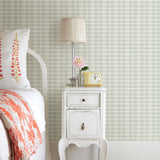 Chesapeake 3119-02147 Tristan Teal Prairie Gingham Wallpaper