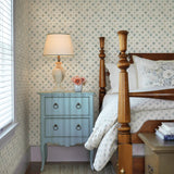Chesapeake 3119-13002 Mcentire Teal Geometric Quilt Wallpaper