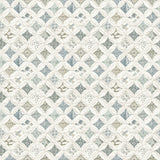 Chesapeake 3119-13002 Mcentire Teal Geometric Quilt Wallpaper