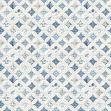 Chesapeake 3119-13003 Mcentire Blue Geometric Quilt Wallpaper