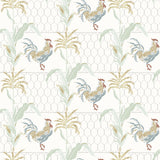 Chesapeake 3119-13022 Hank Multicolor Rooster Wallpaper