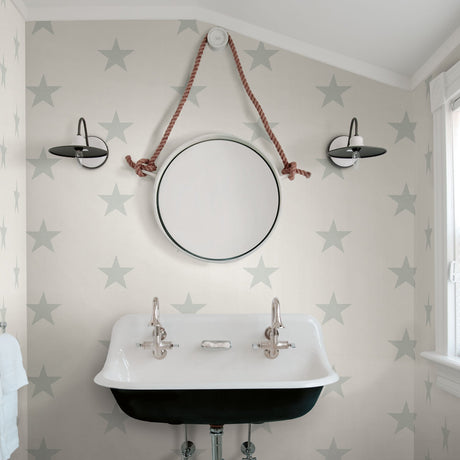 Chesapeake 3119-13061 Mcgraw Teal Stars Wallpaper