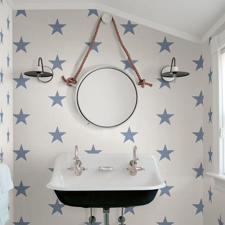 Chesapeake 3119-13062 Mcgraw Navy Stars Wallpaper