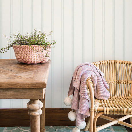 Chesapeake 3119-13071 Johnny Teal Stripes Wallpaper
