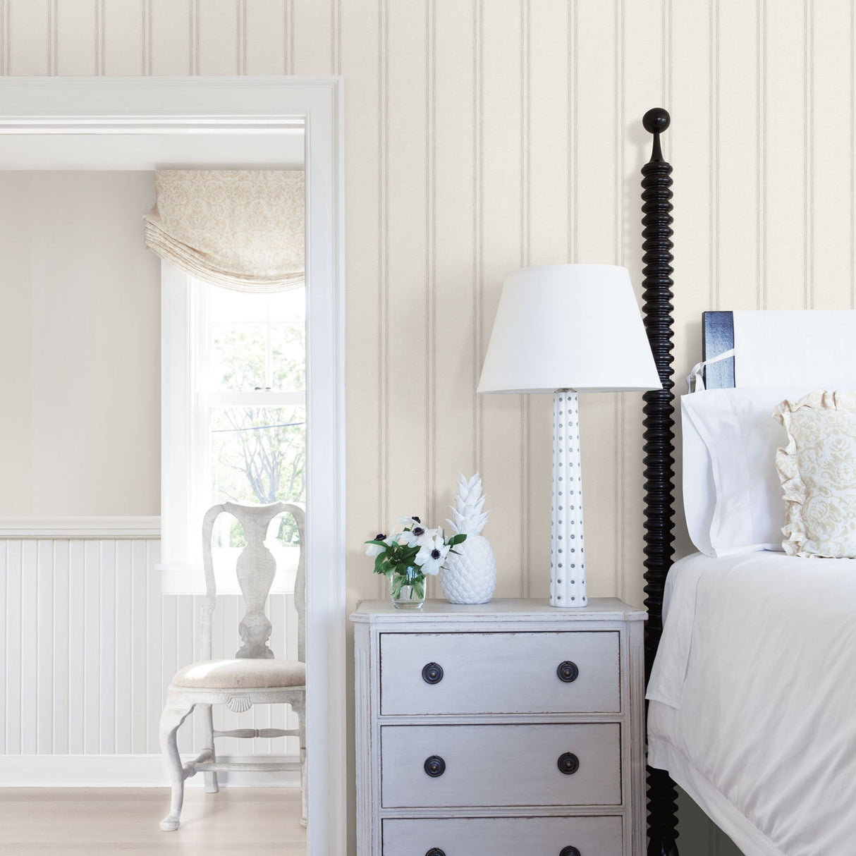 Chesapeake 3119-13074 Johnny Grey Stripes Wallpaper