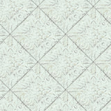 Chesapeake 3119-13092 Brandi Teal Metallic Faux Tile Wallpaper