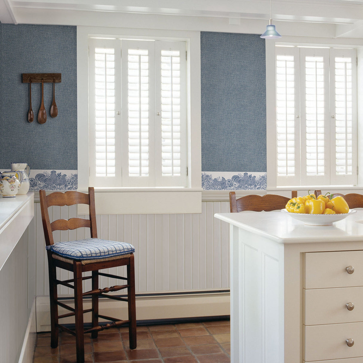 Chesapeake 3119-13522 Waylon Denim Faux Fabric Wallpaper