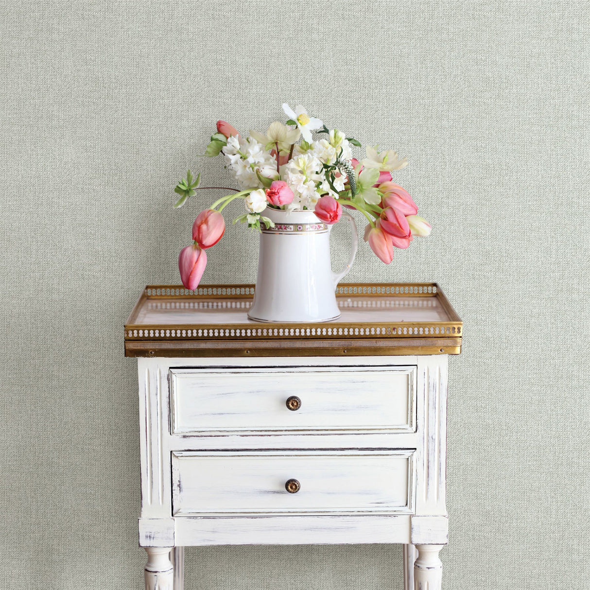 Chesapeake 3119-13526 Waylon Light Blue Faux Fabric Wallpaper