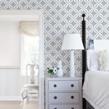 Chesapeake 3119-13532 Wynonna Navy Geometric Floral Wallpaper