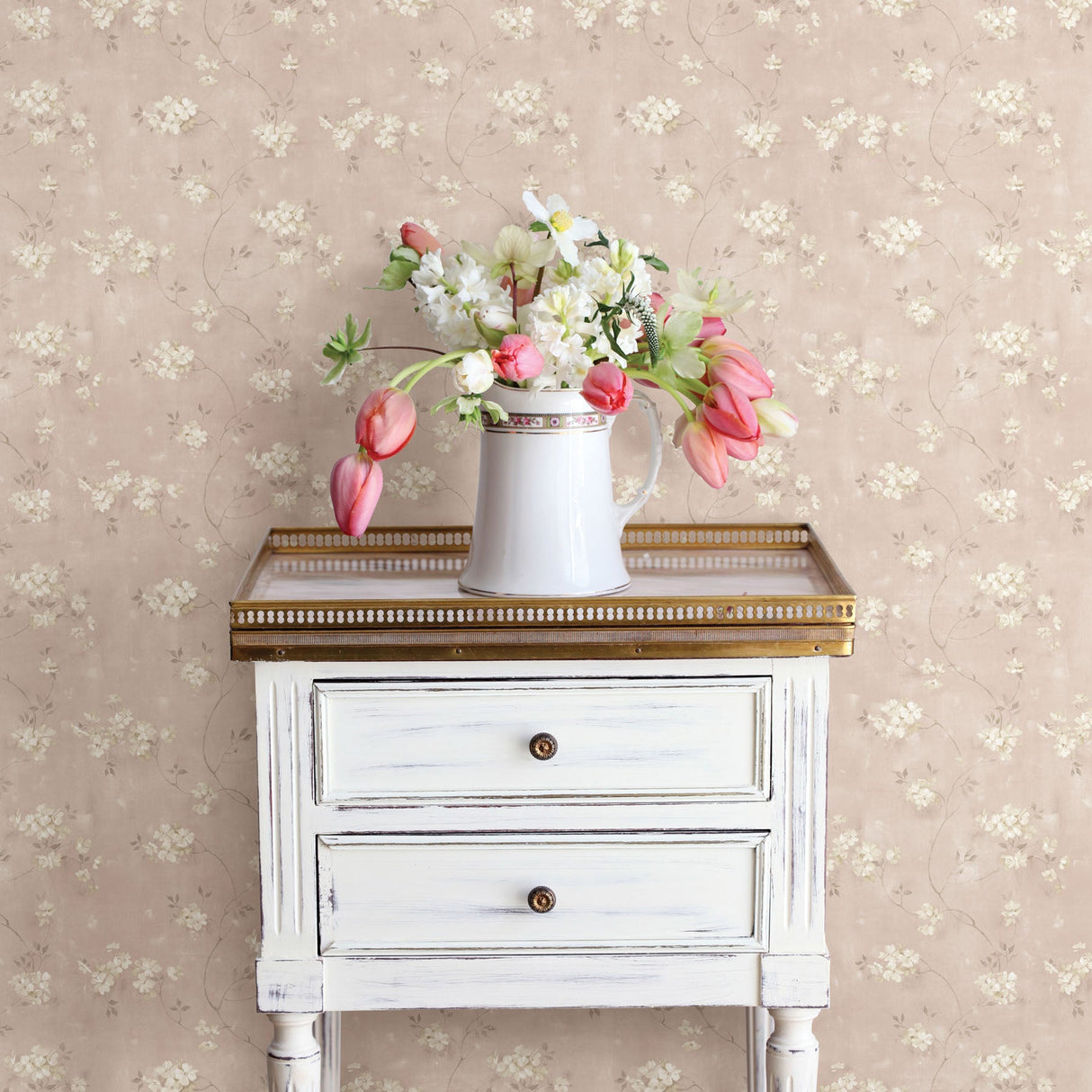 Chesapeake 3119-441012 Braham Pink Floral Trail Wallpaper