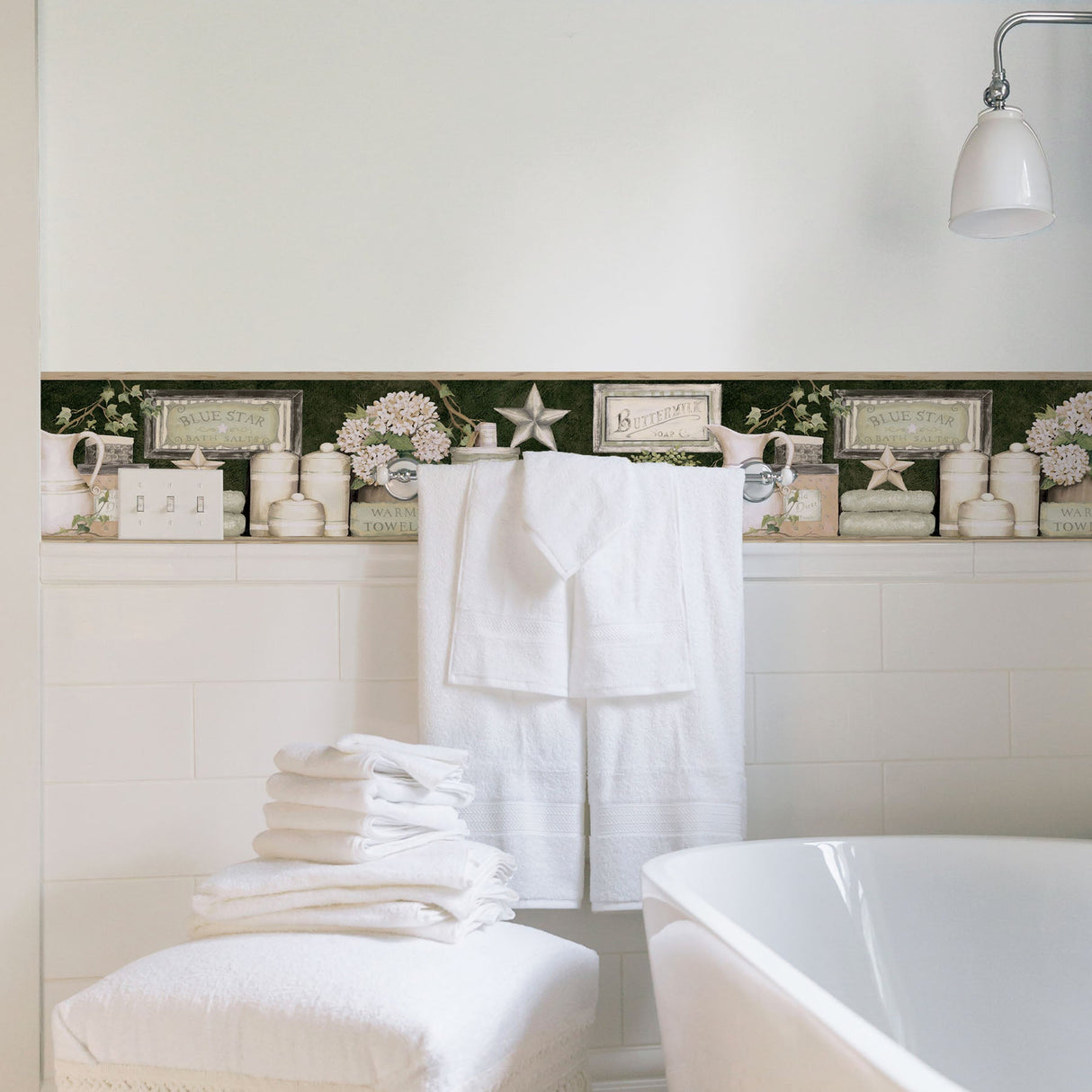 Chesapeake 3119-63102B Country Bath Black Rustic Border