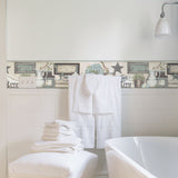 Chesapeake 3119-63105B Country Bath Aqua Rustic Border