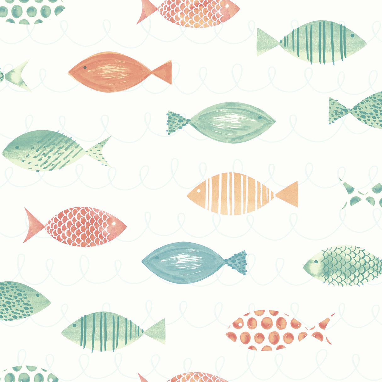 Chesapeake 3120-12041 Key West Orange Sea Fish Wallpaper