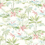 Chesapeake 3120-12071 Lagoon Green Scenic Island Wallpaper
