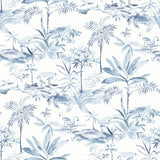 Chesapeake 3120-12074 Lagoon Blue Scenic Island Wallpaper