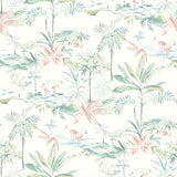 Chesapeake 3120-12075 Lagoon Teal Scenic Island Wallpaper