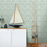 Chesapeake 3120-12338 Sonoma Green Beach Tile Wallpaper