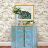 Chesapeake 3120-13601 Everglades Coral Flamingos Wallpaper