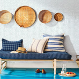 Chesapeake 3120-13611 Sand Drips Aqua Painted Dots Wallpaper