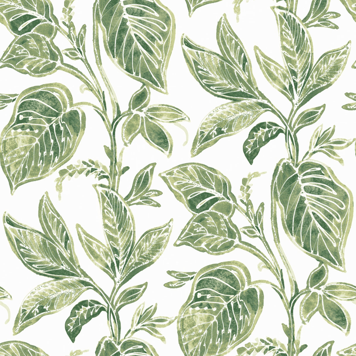 Chesapeake 3120-13621 Mangrove Green Botanical Wallpaper