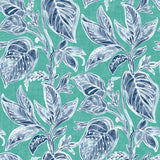 Chesapeake 3120-13623 Mangrove Teal Botanical Wallpaper