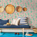 Chesapeake 3120-13624 Mangrove Pink Botanical Wallpaper