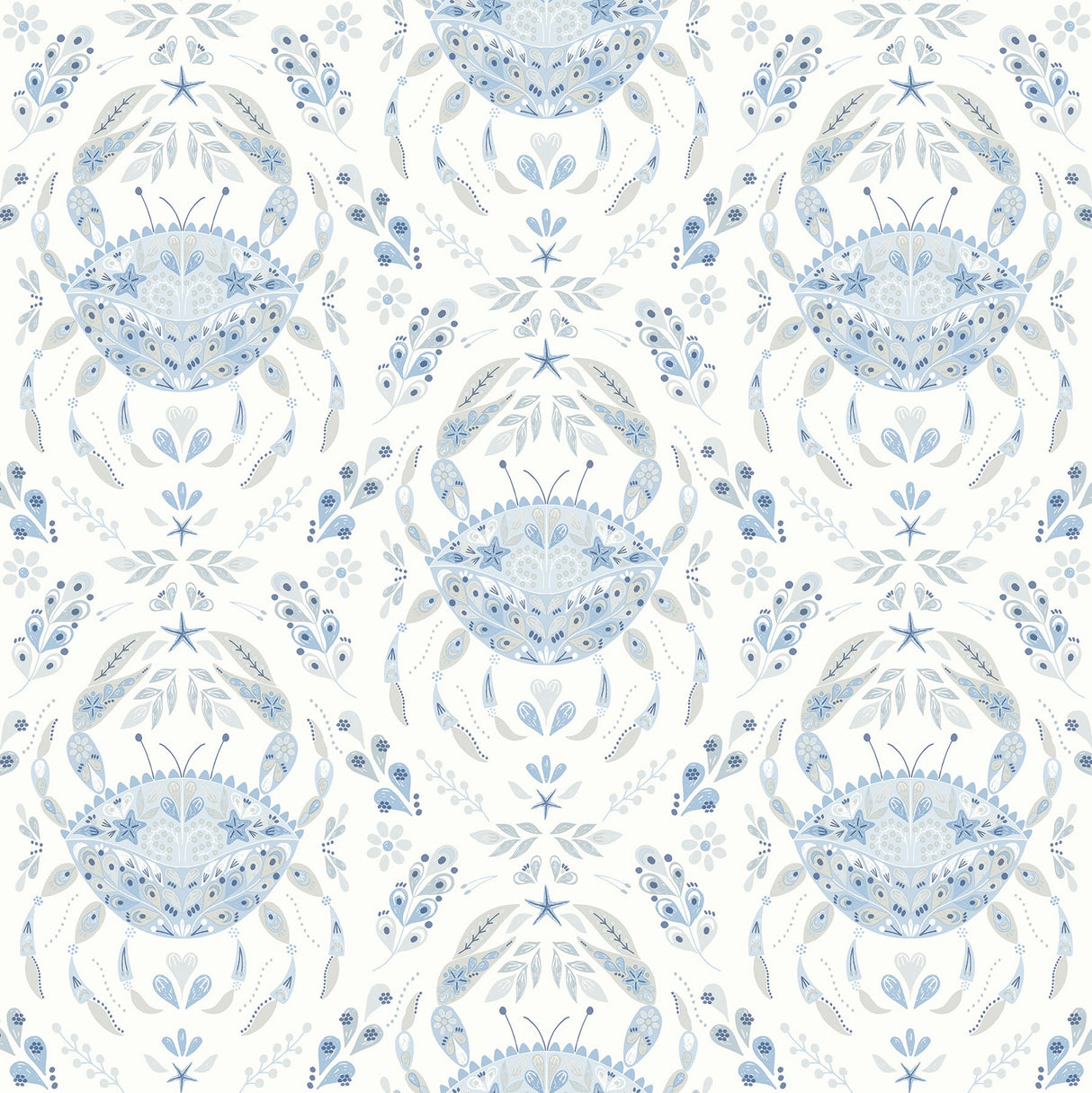 Chesapeake 3120-13644 Annapolis Light Blue Crustation Wallpaper