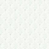 Chesapeake 3120-13652 Santiago Teal Scalloped Wallpaper
