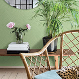 Chesapeake 3120-13673 Caladesi Green Faux Linen Wallpaper