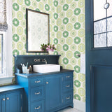 Chesapeake 3120-13702 Sunkissed Green Floral Wallpaper