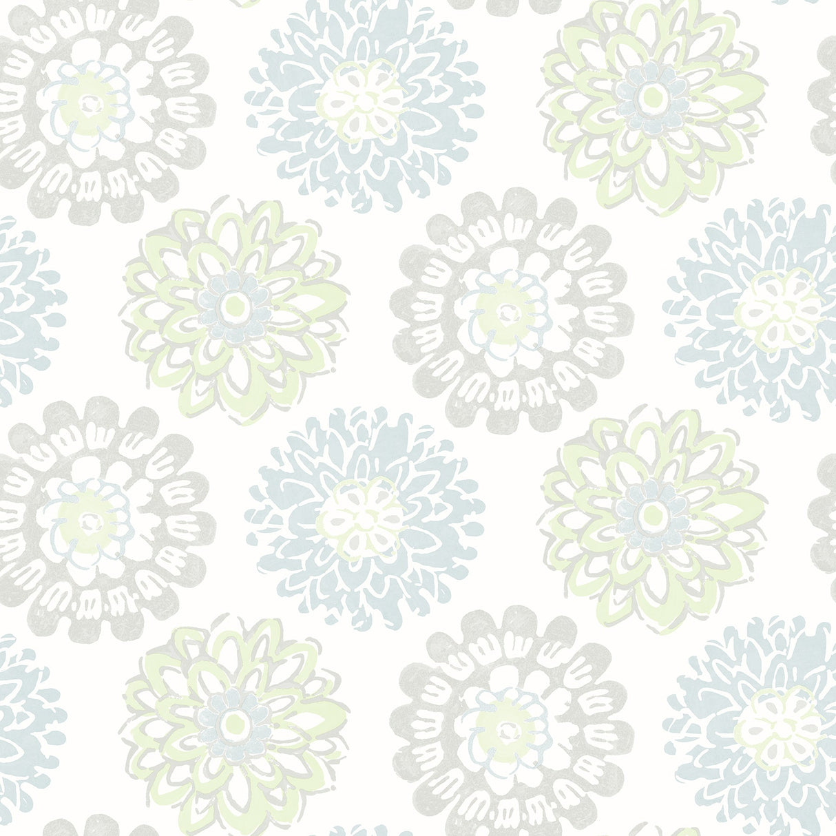 Chesapeake 3120-13704 Sunkissed Light Green Floral Wallpaper