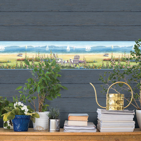 Chesapeake 3120-20021B Barnstable Blue Seaside Portrait Border