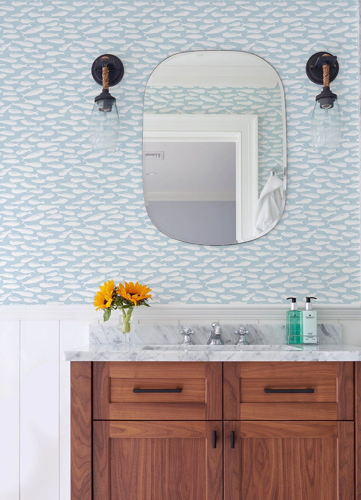 Chesapeake 3122-10504 Nunkie Aqua Sardine Wallpaper