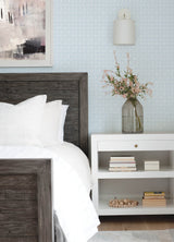 Chesapeake 3122-10602 Jellia Blue Petal Geometric Wallpaper