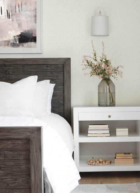 Chesapeake 3122-10606 Jellia Beige Petal Geometric Wallpaper