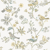 Chesapeake 3122-10800 Jinjur Light Yellow Bird Trail Wallpaper