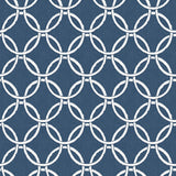 Chesapeake 3122-11002 Quelala Navy Ring Ogee Wallpaper