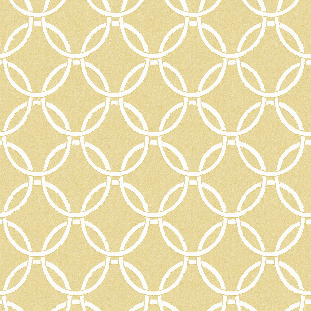 Chesapeake 3122-11003 Quelala Yellow Ring Ogee Wallpaper