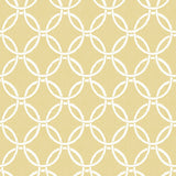 Chesapeake 3122-11003 Quelala Yellow Ring Ogee Wallpaper