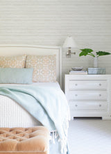 Chesapeake 3122-11200 Ozma White Wood Plank Wallpaper