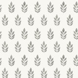 Chesapeake 3122-11300 Ervic Charcoal Leaf Block Print Wallpaper