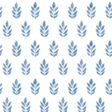 Chesapeake 3122-11302 Ervic Blue Leaf Block Print Wallpaper