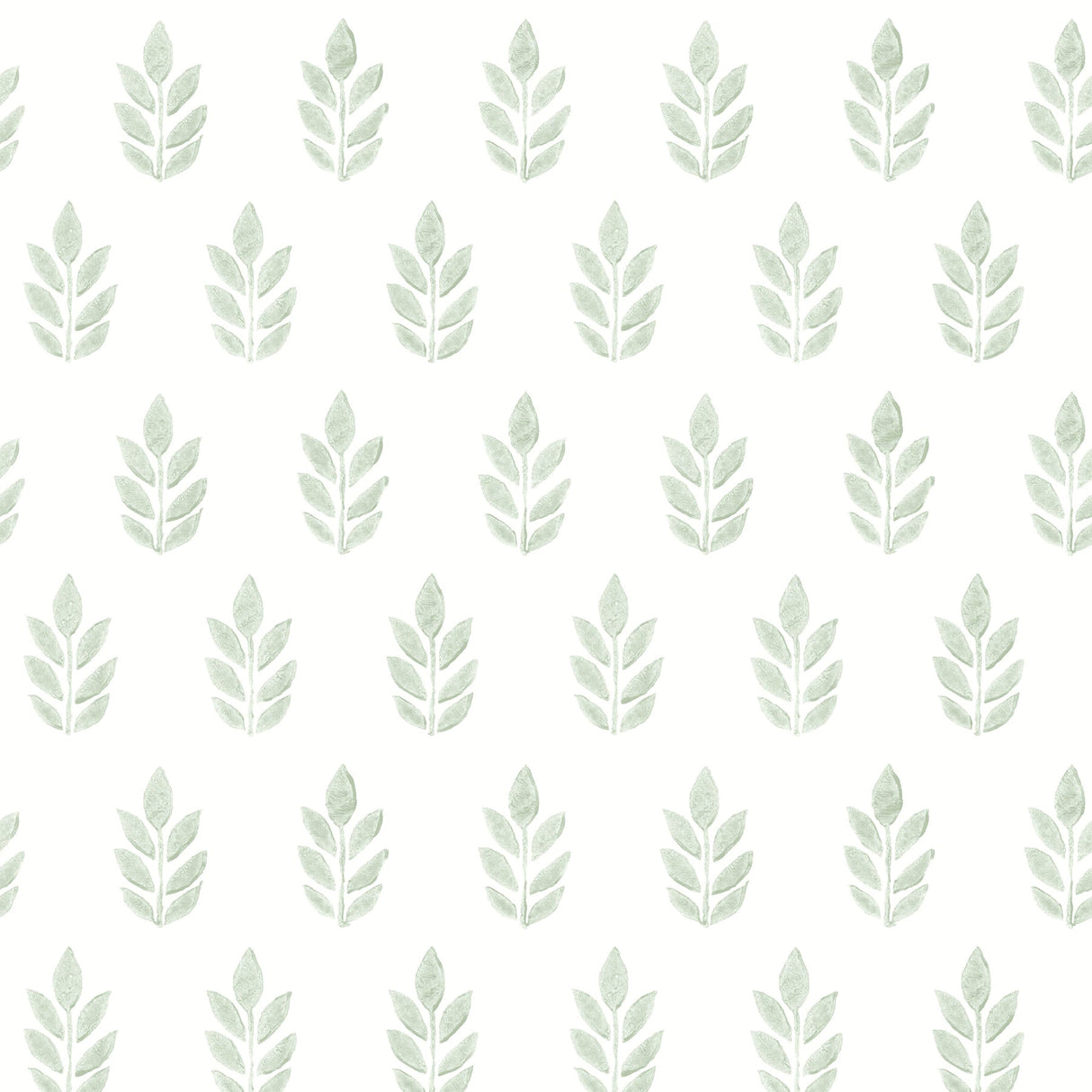 Chesapeake 3122-11304 Ervic Green Leaf Block Print Wallpaper