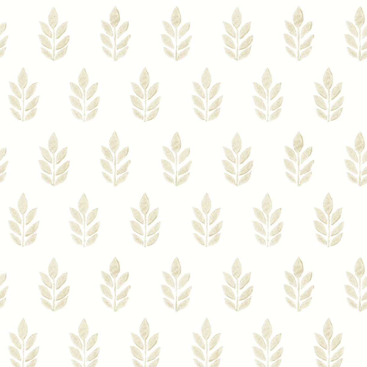 Chesapeake 3122-11305 Ervic Neutral Leaf Block Print Wallpaper