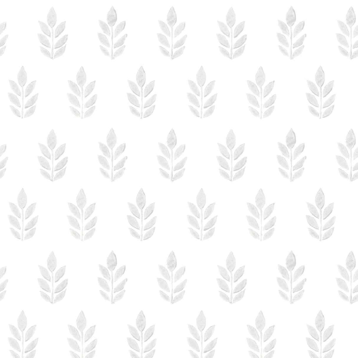 Chesapeake 3122-11310 Ervic Light Grey Leaf Block Print Wallpaper
