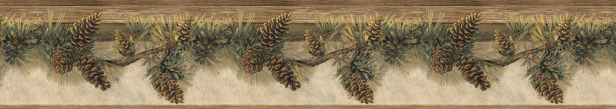 Chesapeake 3123-01632 Pine Hill Chestnut Branches Border