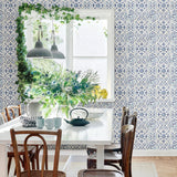 Chesapeake 3123-12332 Sonoma Blue Spanish Tile Wallpaper